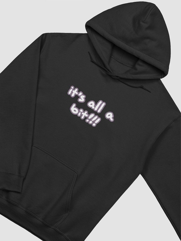 “It’s all a bit!!!” (lined design, #8D778F) classic hoodie product image (1)
