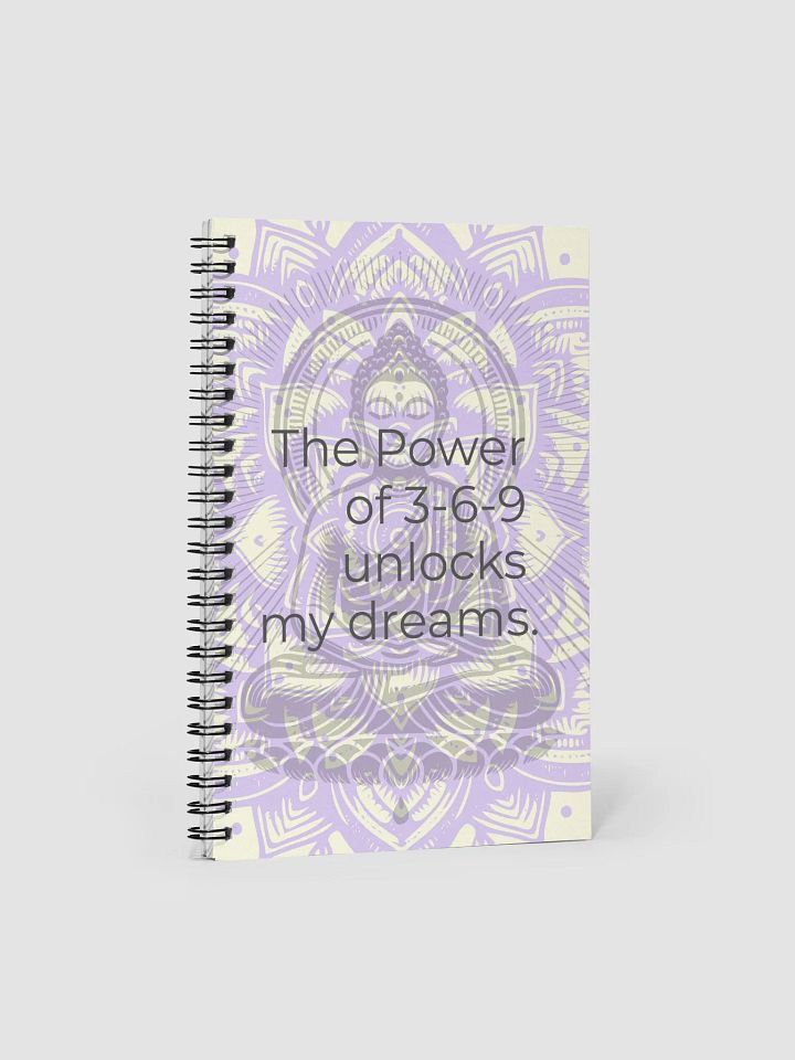 Tesla 369 Manifestation Spiral Notebook - Boho Pastel Mandala & Buddha Design product image (1)