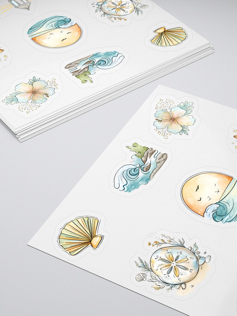Coastal Dreams – Watercolor Summer Sticker Set product image (4)