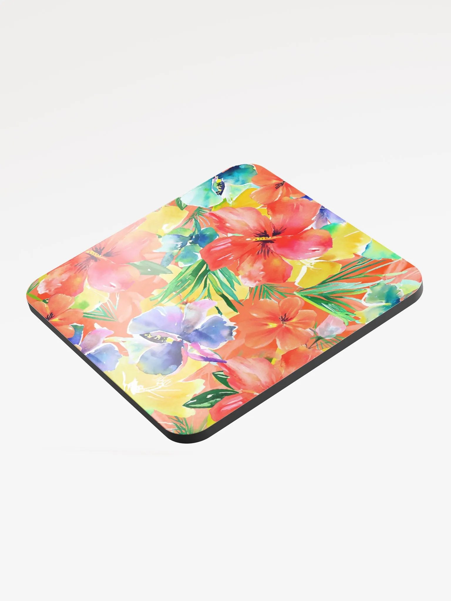 Vibrant Orange Floral Coaster - Taste of the Tropics product image (3)