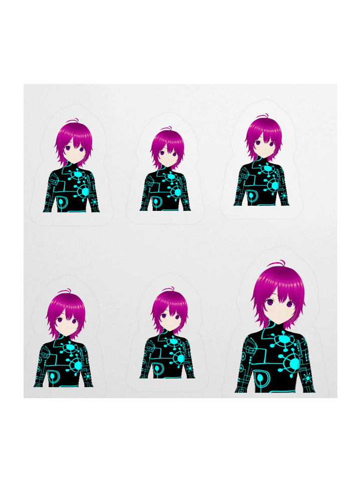 Neon Circuit Anime Sticker Set product image (2)