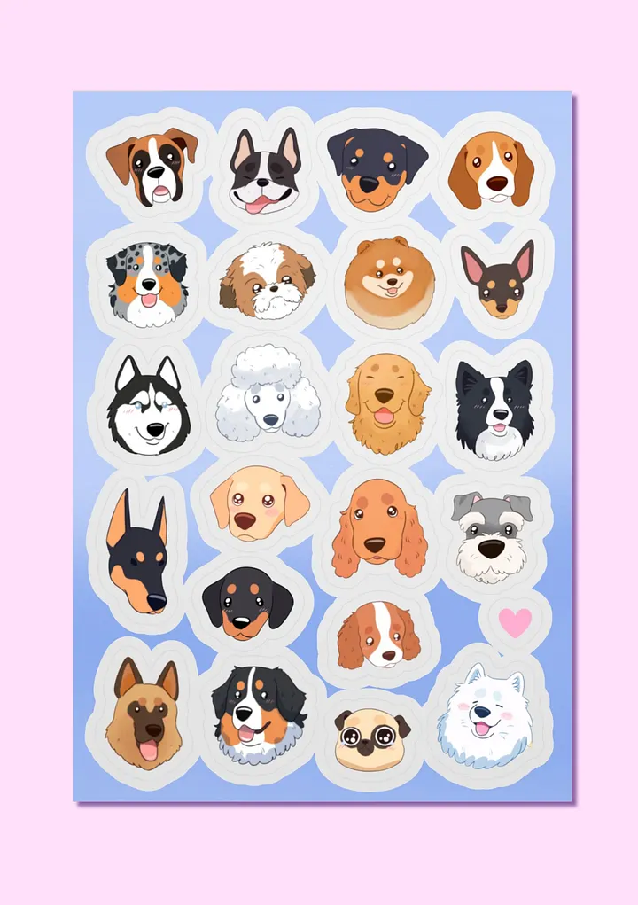 Dogs faces Sticker Collection product image (1)