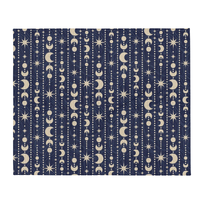 Celestial Dreams - Stars and Moons Throw Blanket product image (2)