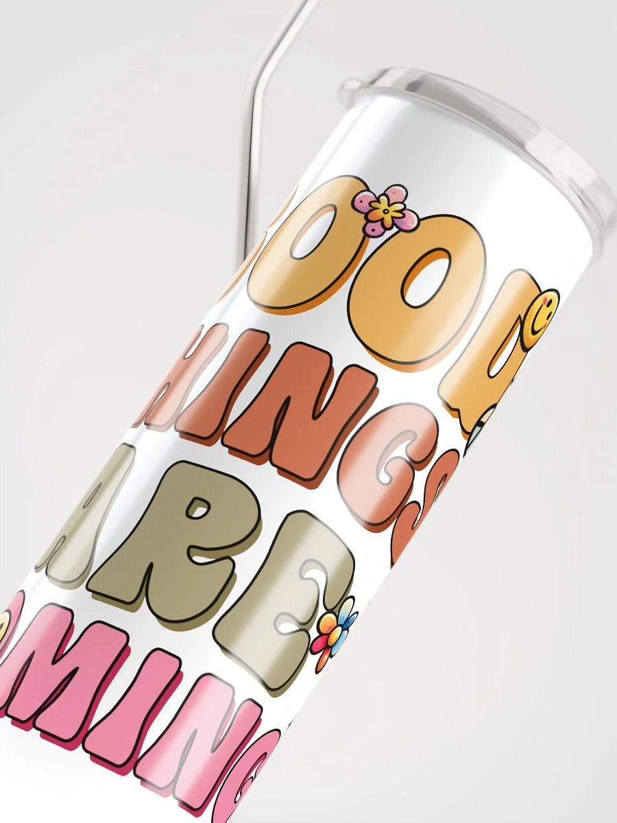 Optimistic Vibes Stainless Steel Tumbler product image (6)