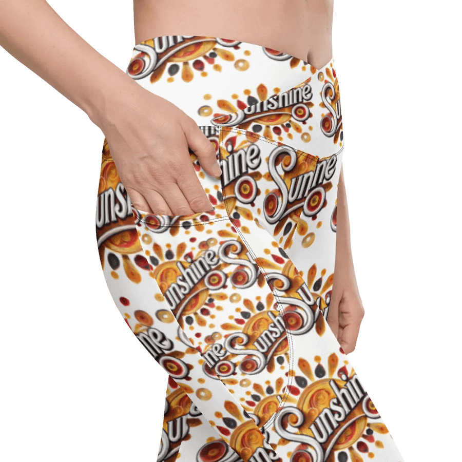 Retro Sunshine Crossover Leggings with UPF 50+ Sun Protection product image (8)