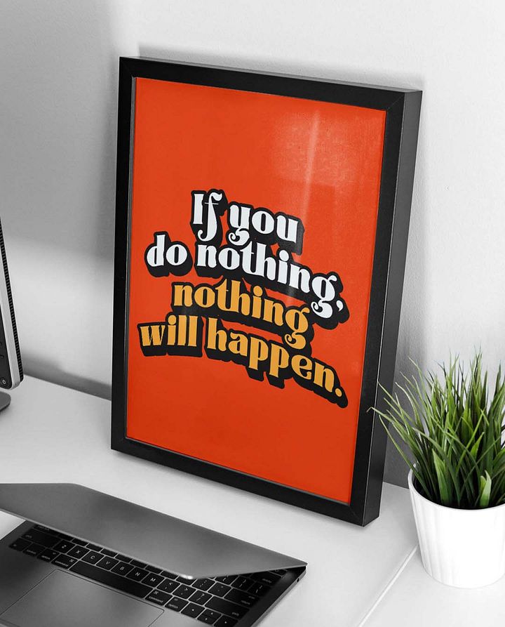 Nothing Will Happen Quote Affirmation Printable Wall Art Decor - Instant Download product image (2)