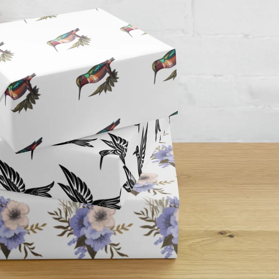 Hummingbird Wrapping Paper Set of 3 sheets product image (1)