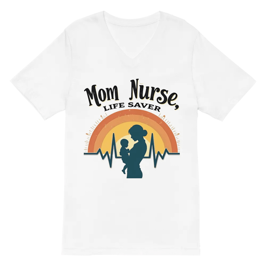 Rainbow Mom Nurse V-Neck Tee product image (2)