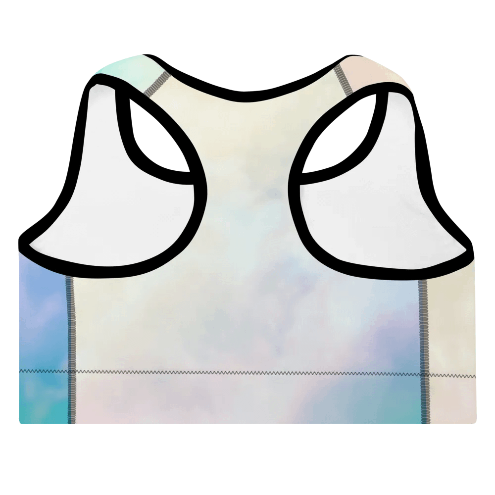 Blur cloud rainbow Design Padded Sports Bra - v1 product image (8)