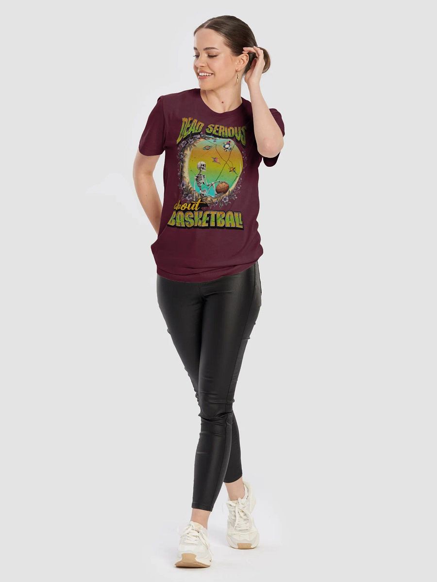 Dead Serious About Basketball Skeleton Cosmic Hoops T-Shirt product image (36)