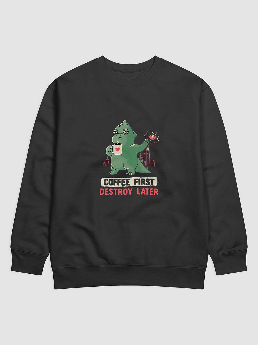 Dino Destruction Coffee Sweatshirt product image (1)