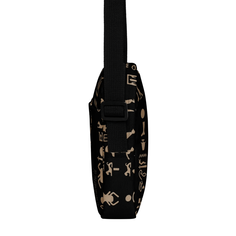 Isis Black Hieroglyphs All-Over Print Crossbody Bag product image (2)