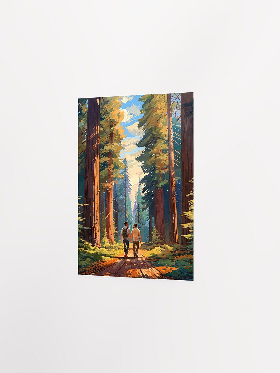 Seeing The Redwoods Together - Gay Couple Matte Poster product image (2)