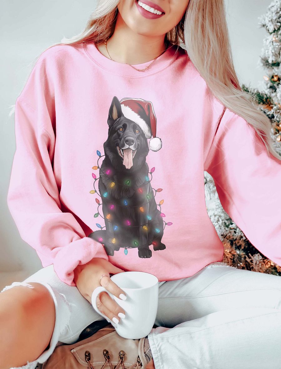 Funny German Shepherd(Black) Christmas Sweatshirt for GSD Paw-rents product image (11)