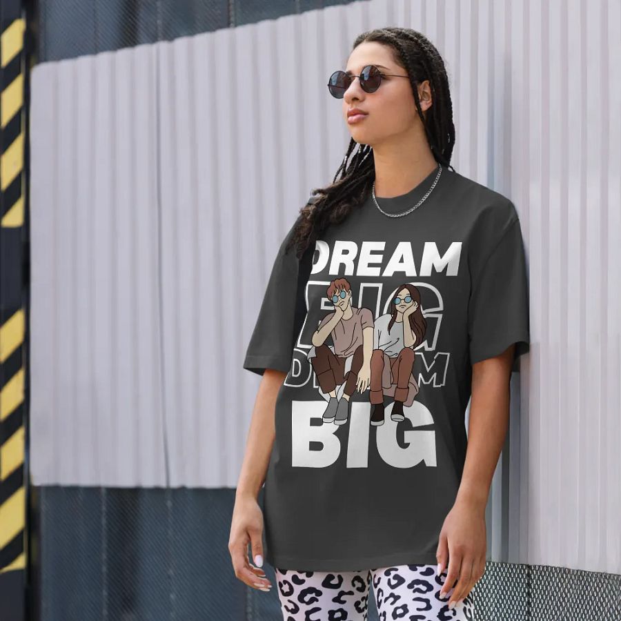 Dream big oversized faded fit T-shirt product image (8)