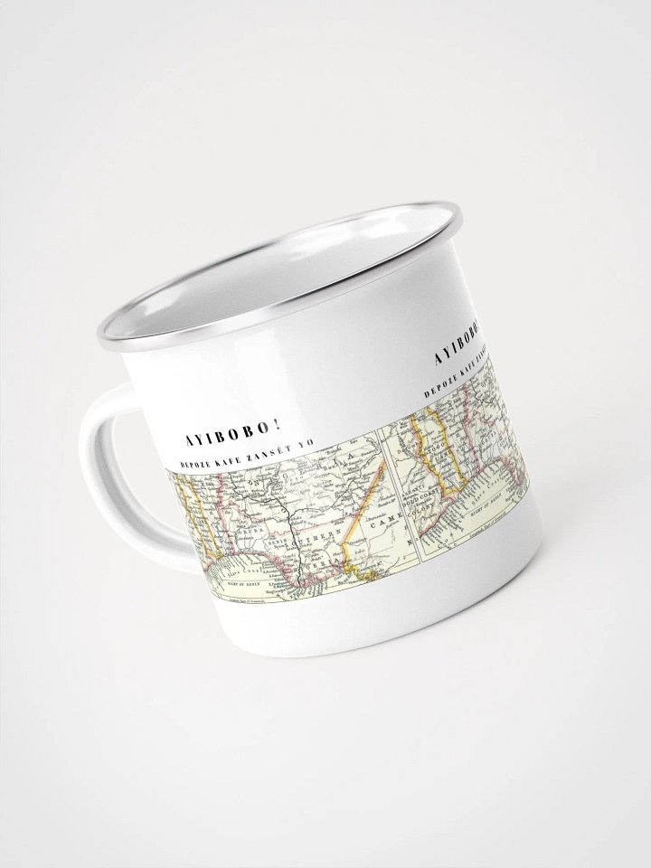 Africa slave Coast Vintage Map Enamel Mug product image (2)