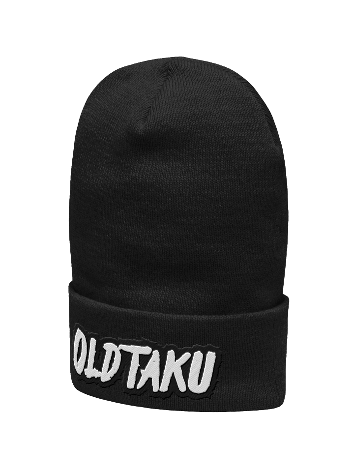 Bold White 'OLDTAKU' Cuffed Beanie product image (16)