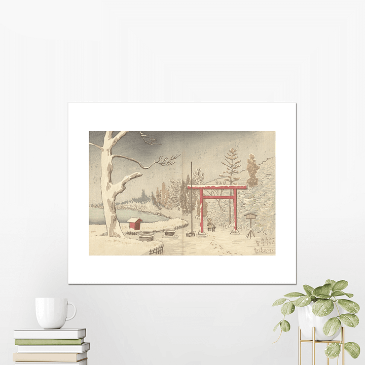 Snow at Hakone Shrine - Kobayashi Kiyochika product image (2)