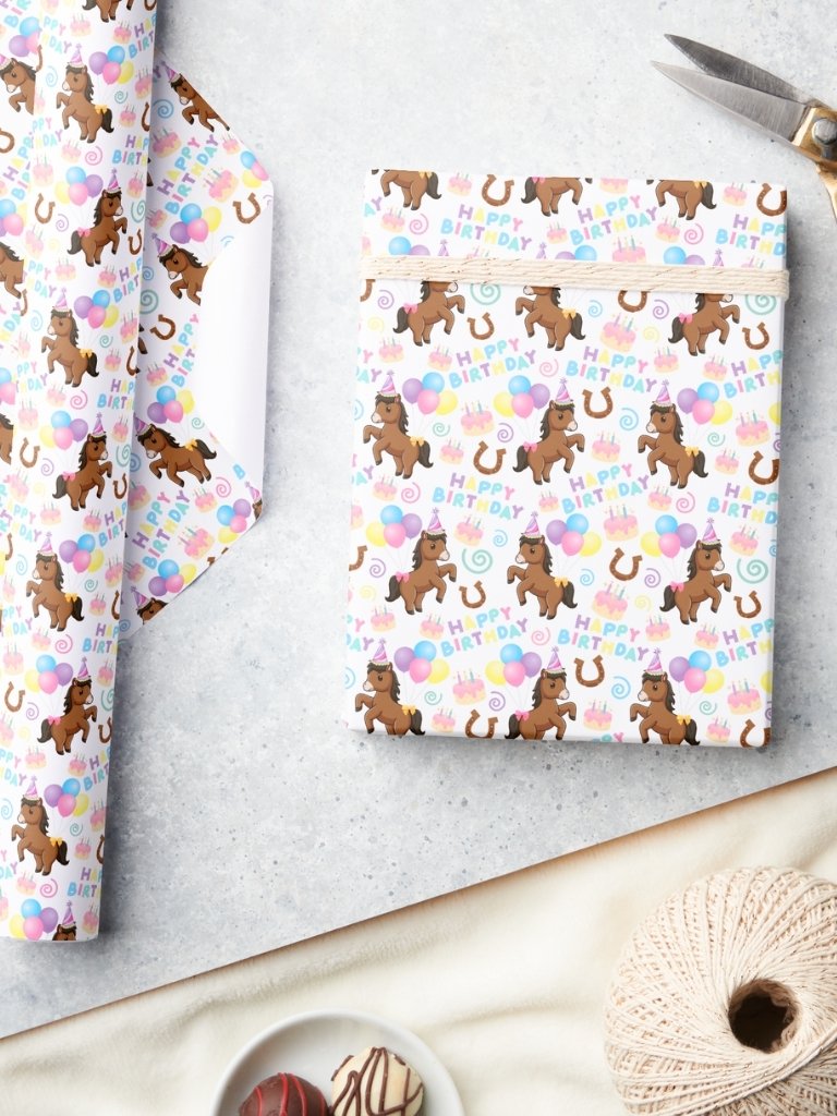 Horse Birthday Wrapping Paper product image (3)