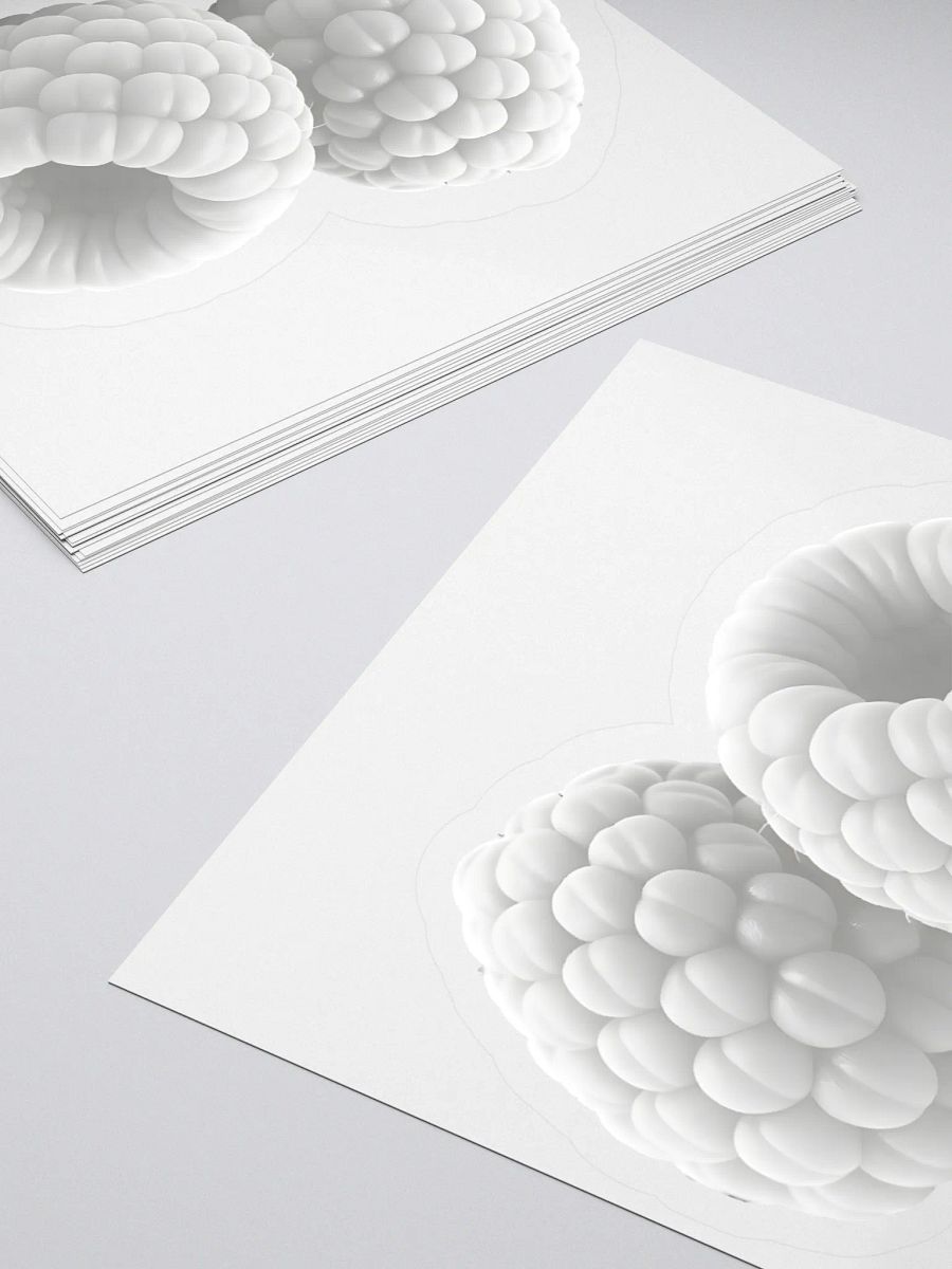 White Matte Raspberries Sticker product image (12)