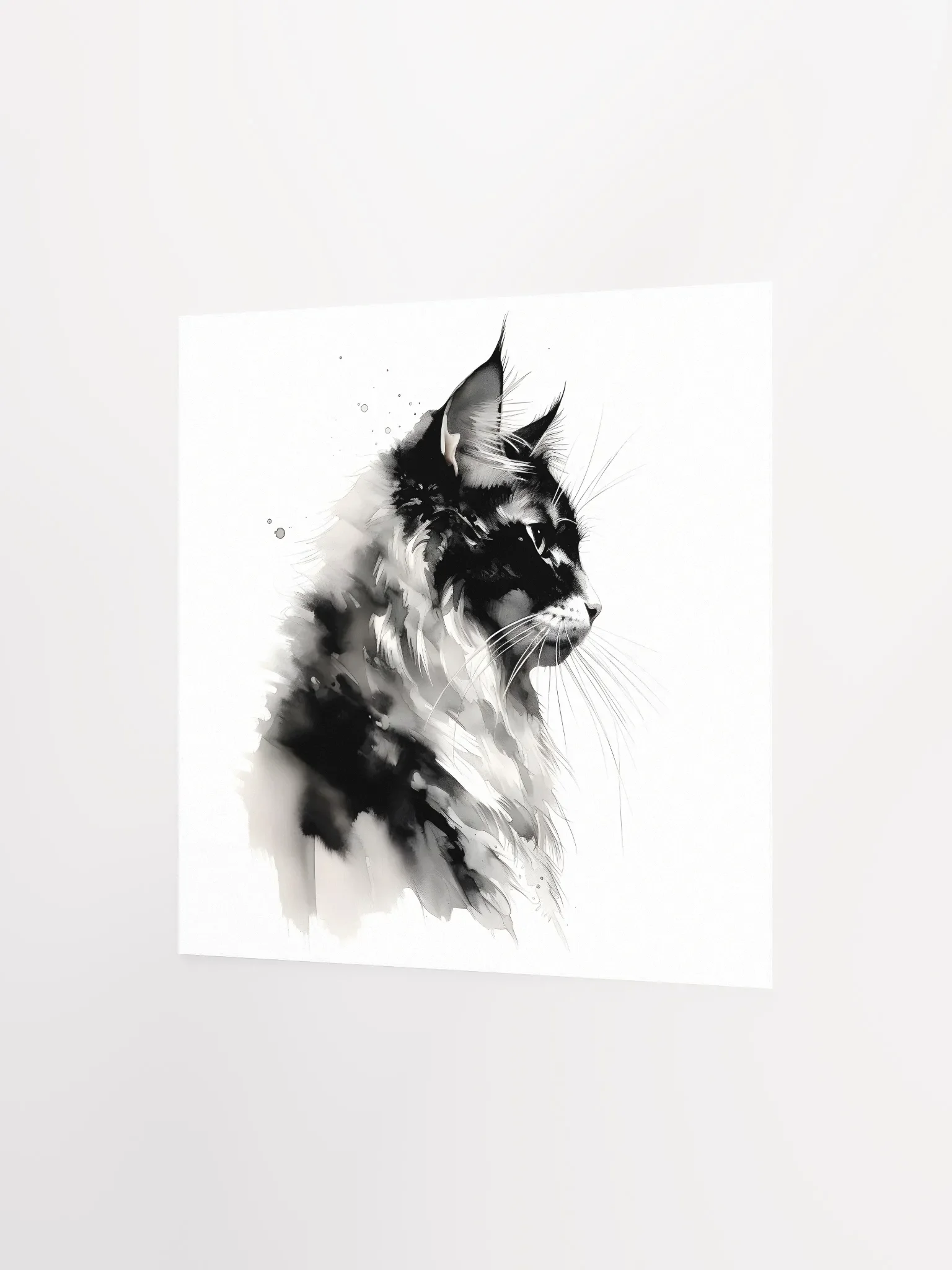 Maine Coon Cat Watercolor Wall Print product image (2)