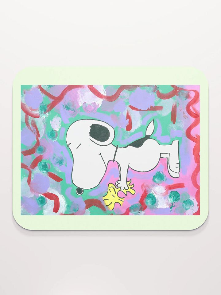 Snoopy - (art by Dina R.) - acrylic painting picture - Classic Mouse Pad product image (2)