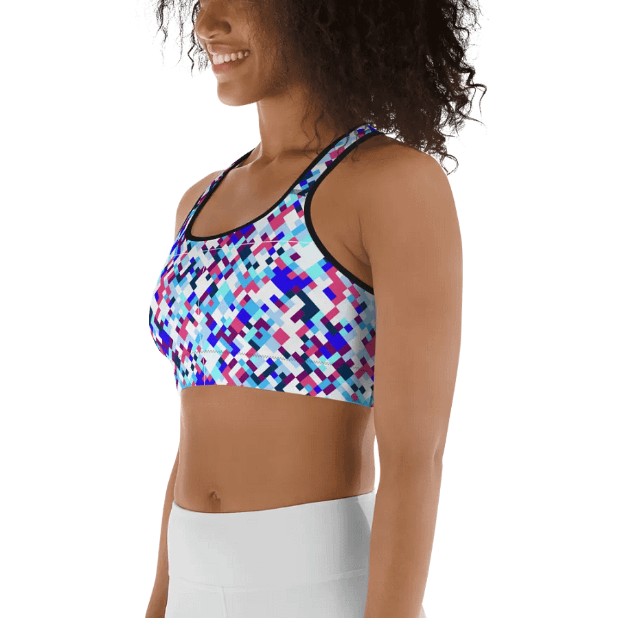 Colorful Mosaic Pattern Sports Bra product image (4)