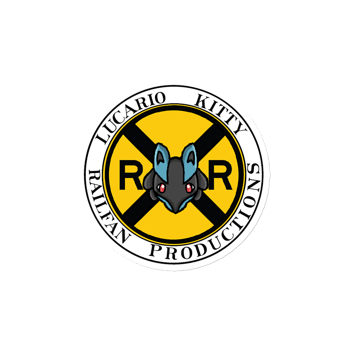 Lucario Kitty Railfan Productions logo Magnet product image (2)