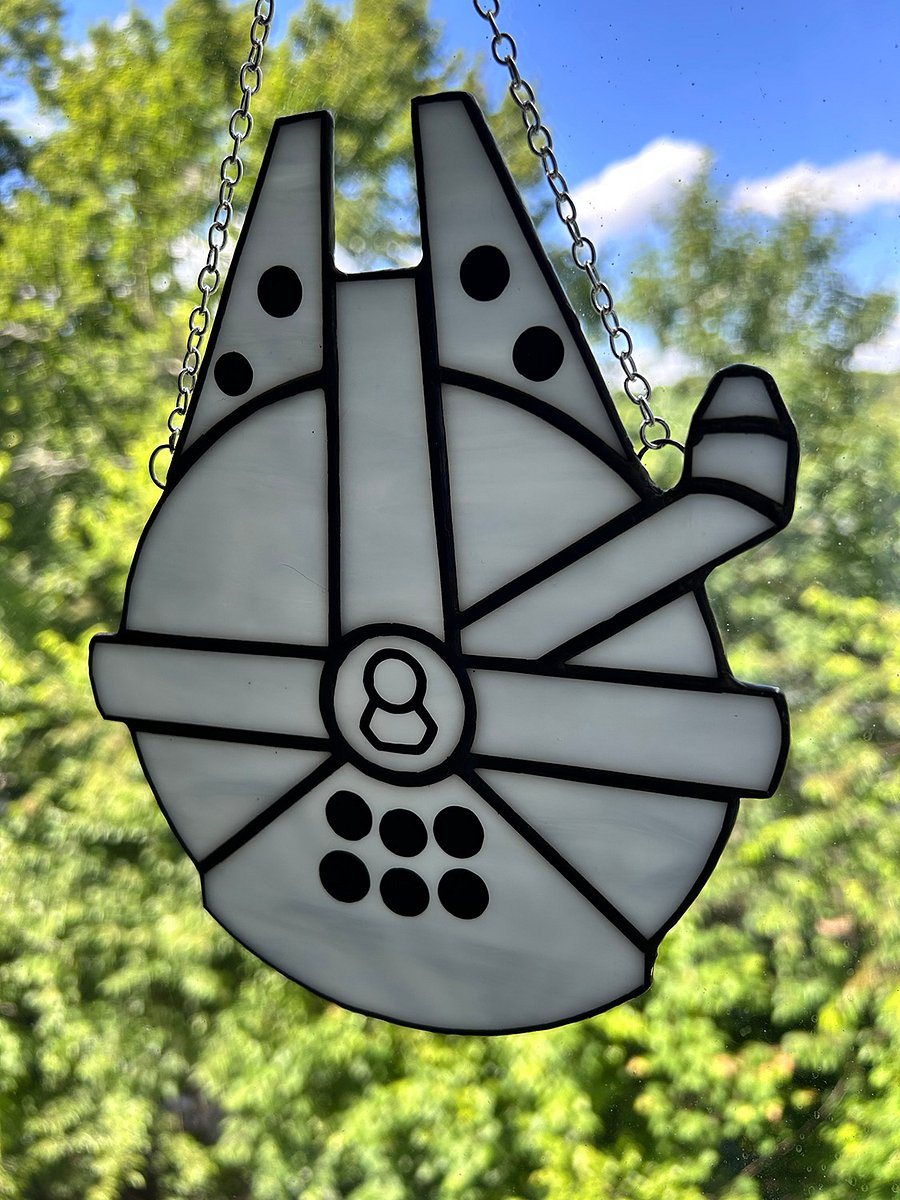 Millenium Falcon Stained Glass Suncatcher product image (3)