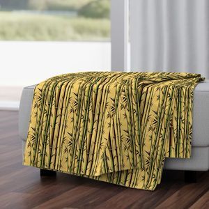 Seamless Pattern - Bamboo in Green and Brown on Yellow product image (4)
