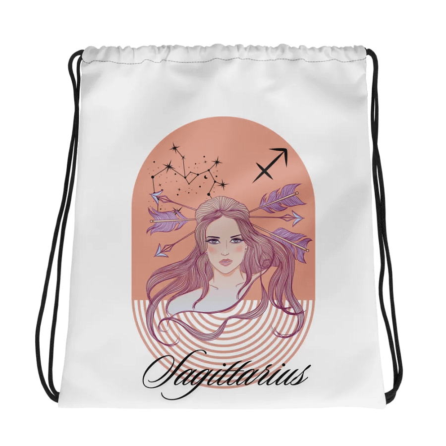Reach for the Stars: Adorable Horoscope Drawstring Bag - Sagittarius product image (2)