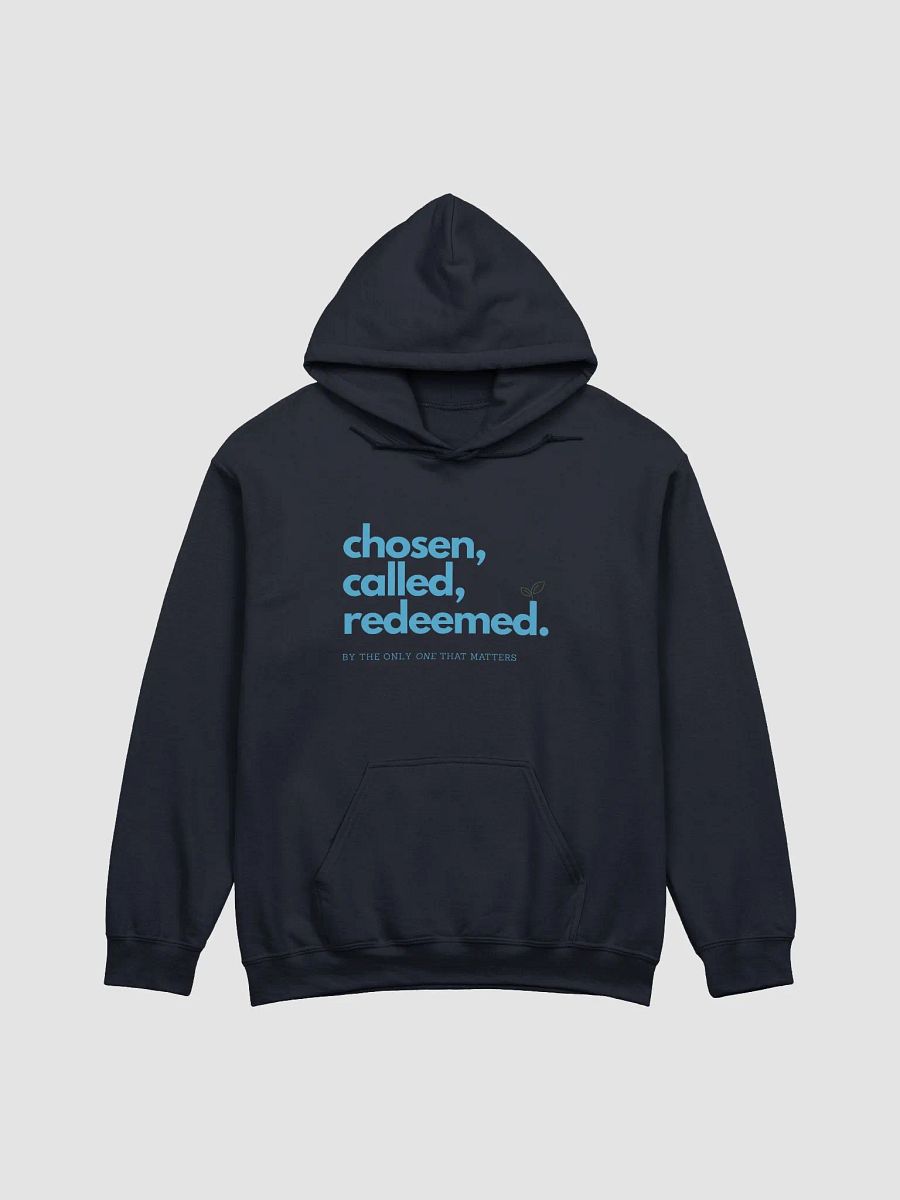 Chosen, Called, Redeemed Unisex Hoodie (Blue Text) product image (3)