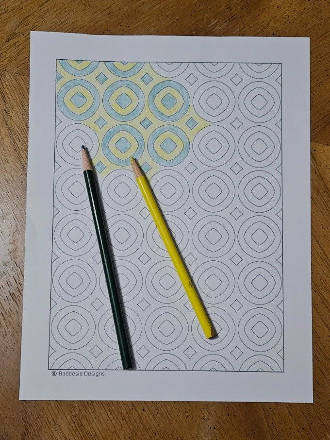 Circle to Square Evolution Coloring Page product image (2)