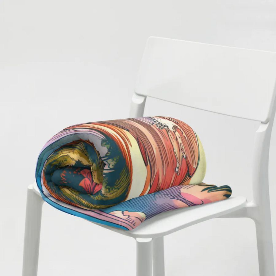 Stunning Beach Watercolor Throw Blanket product image (8)
