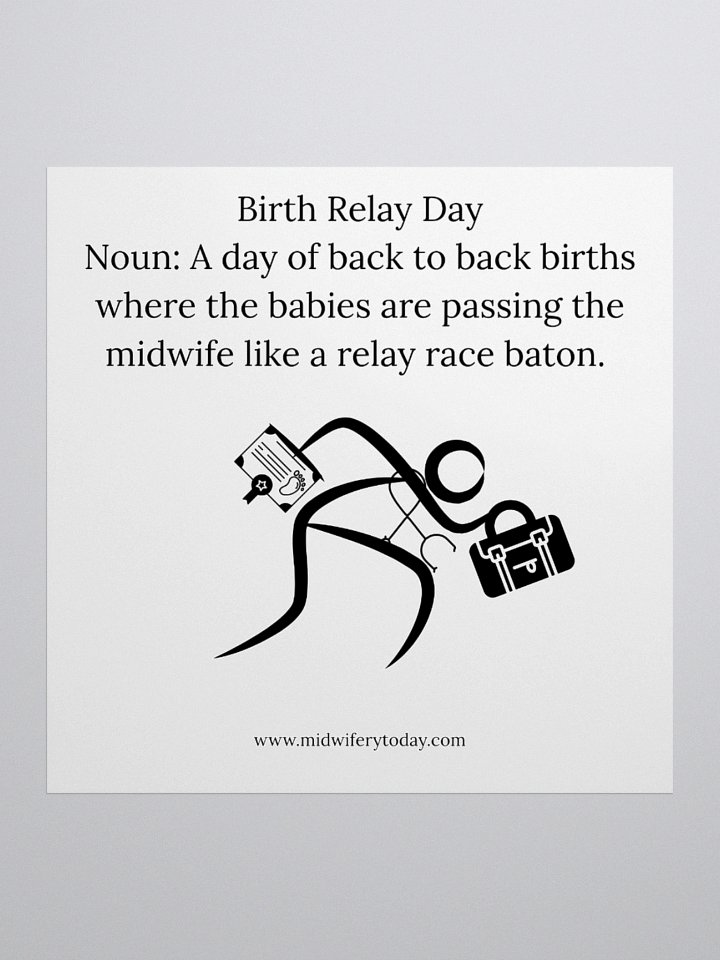 Midwifery Today Birth Relay Day Sticker product image (2)