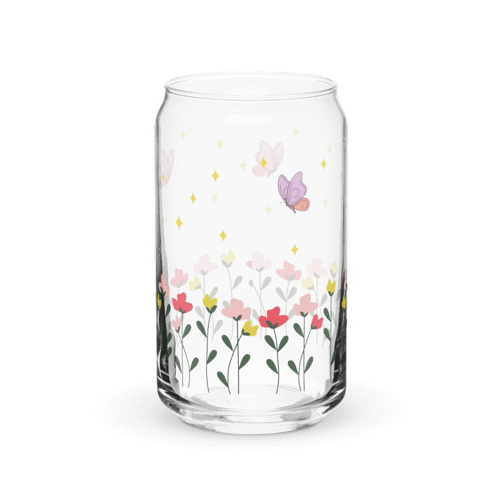 butterfly flower glass cup product image (2)