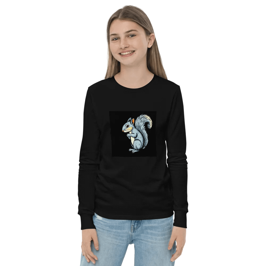Pooky's Playful Squirrel Long Sleeve Tee product image (2)