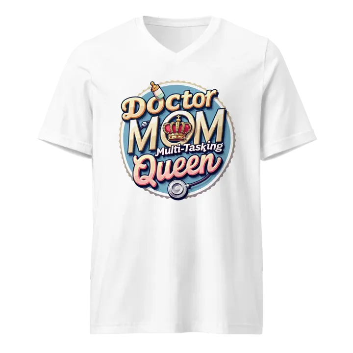 doctor mom, Queen of Multitasking V-Neck Tee product image (5)