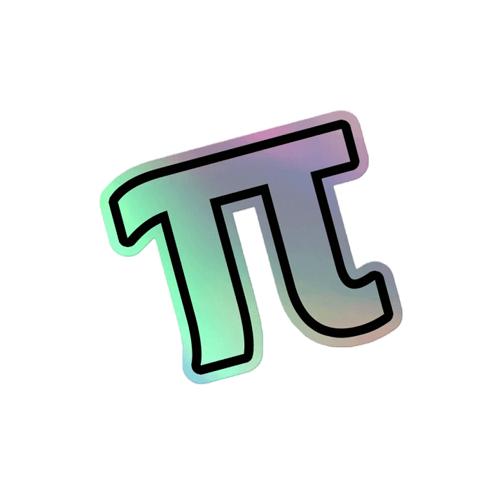 Holographic Pi Sticker product image (2)