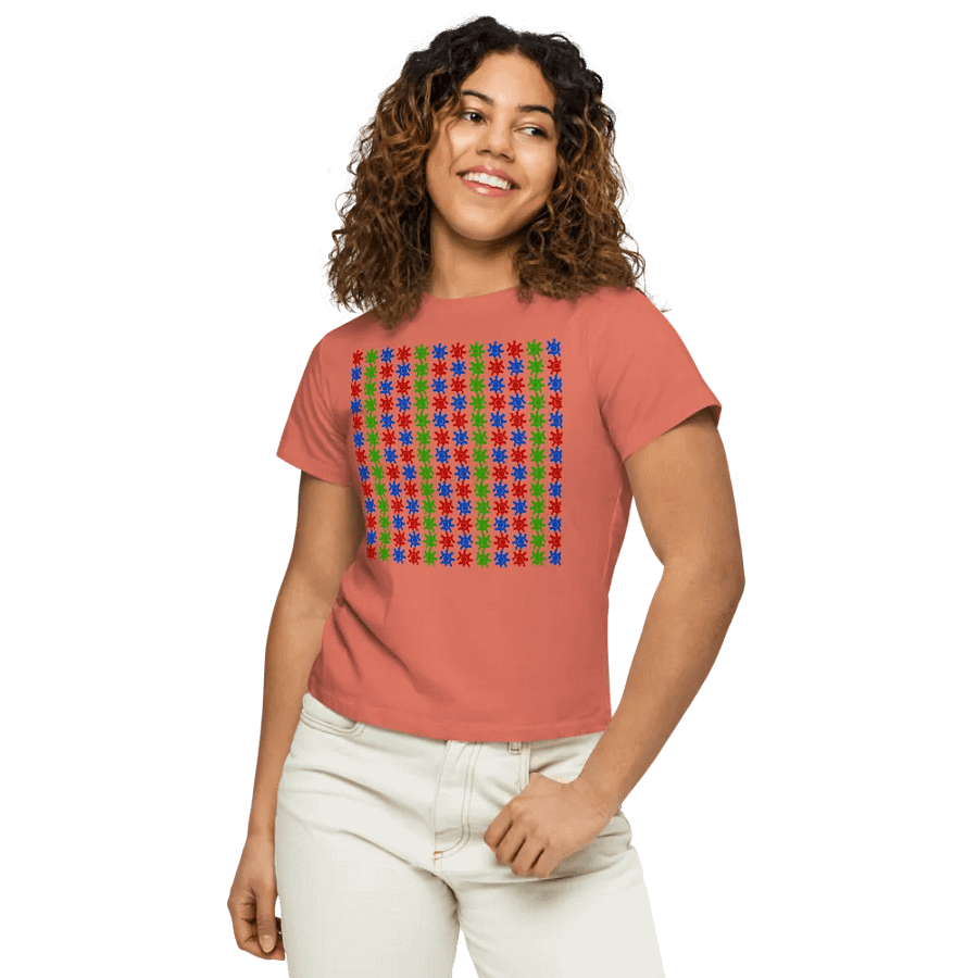 Odd Abstract Pattern Women's High-Waisted Tee product image (39)