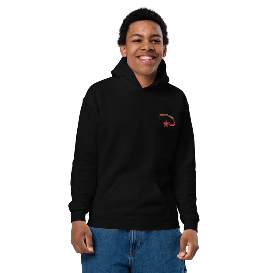 🌟 Positive Vibes Kids Hoodie – Stay Cozy & Bright! 💜 product image (2)