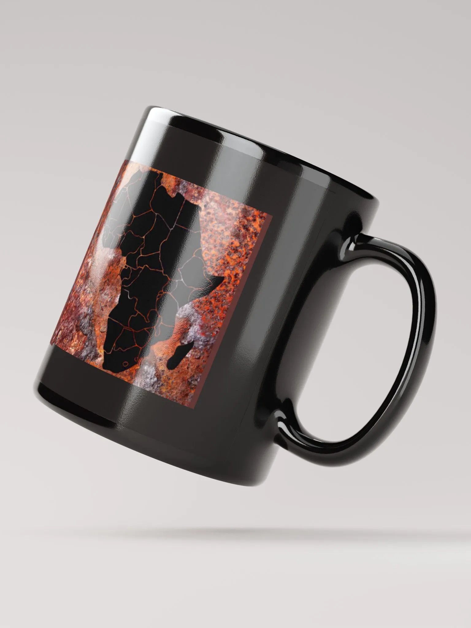 African Continent Black Glossy Mug product image (4)