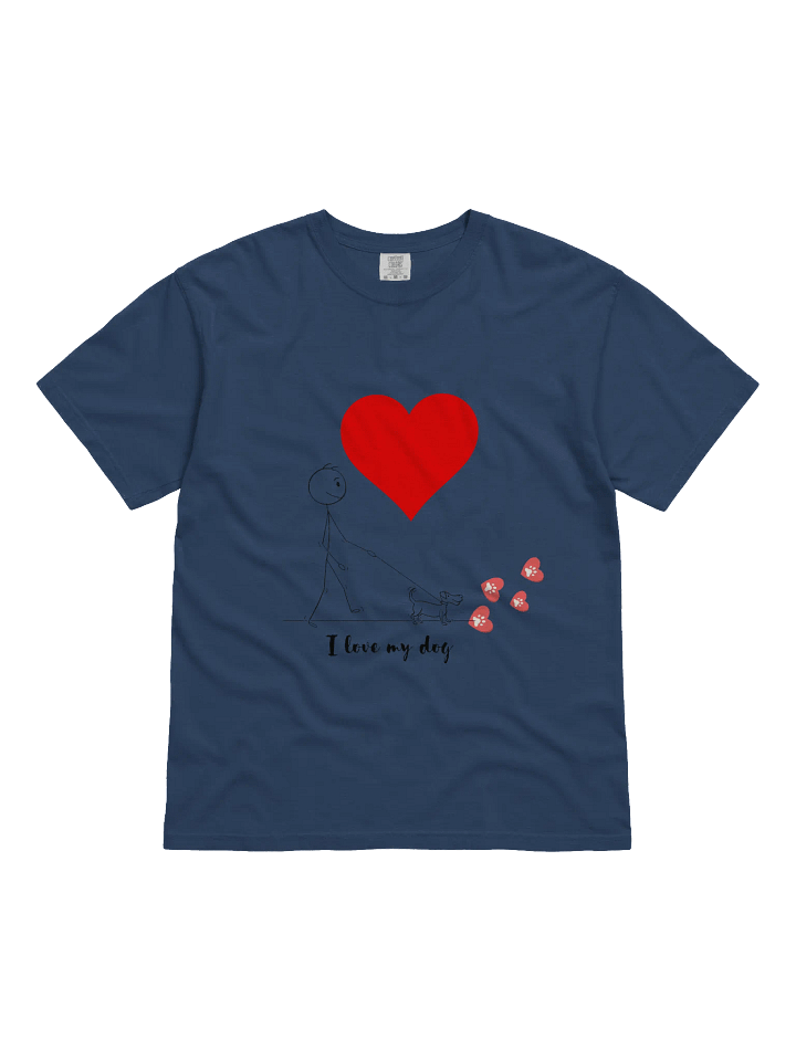 I Love My Dog Heavyweight T-Shirt product image (1)