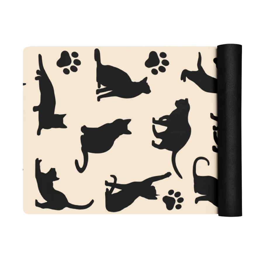 Cat Silhouette Yoga Mat: Perfect for Cat Lovers and Yoga Enthusiasts product image (3)