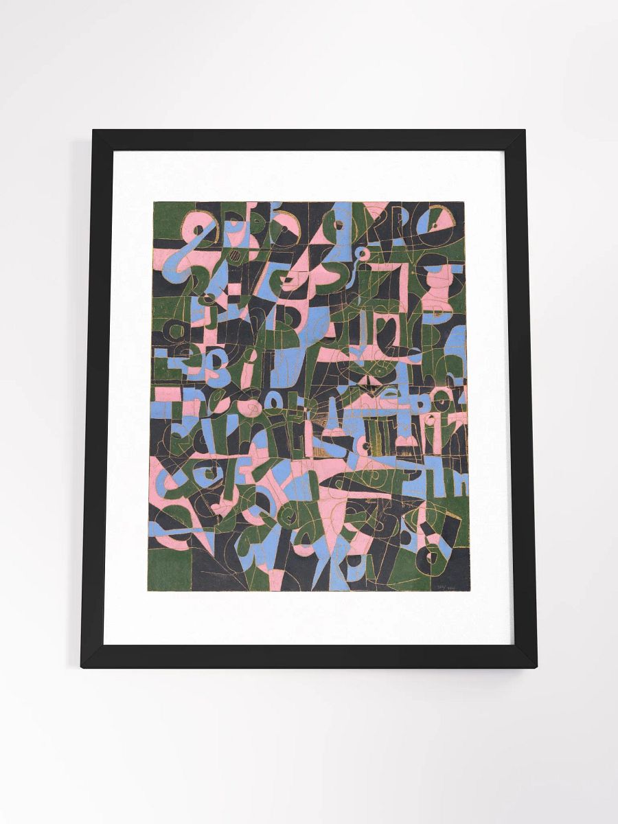 opposite dimples in the bored mind of the squid print framed product image (3)