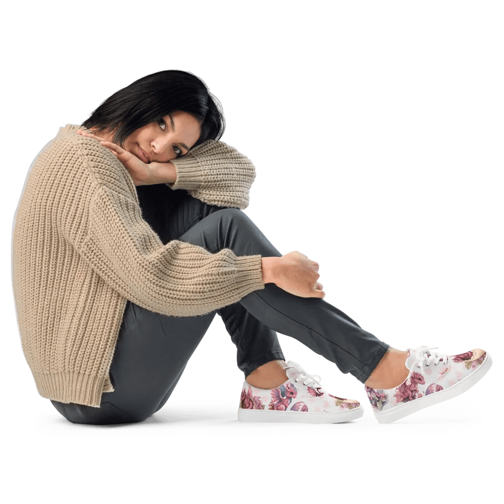 Whimsical Dragon Fantasy Lace-Up Shoes product image (12)