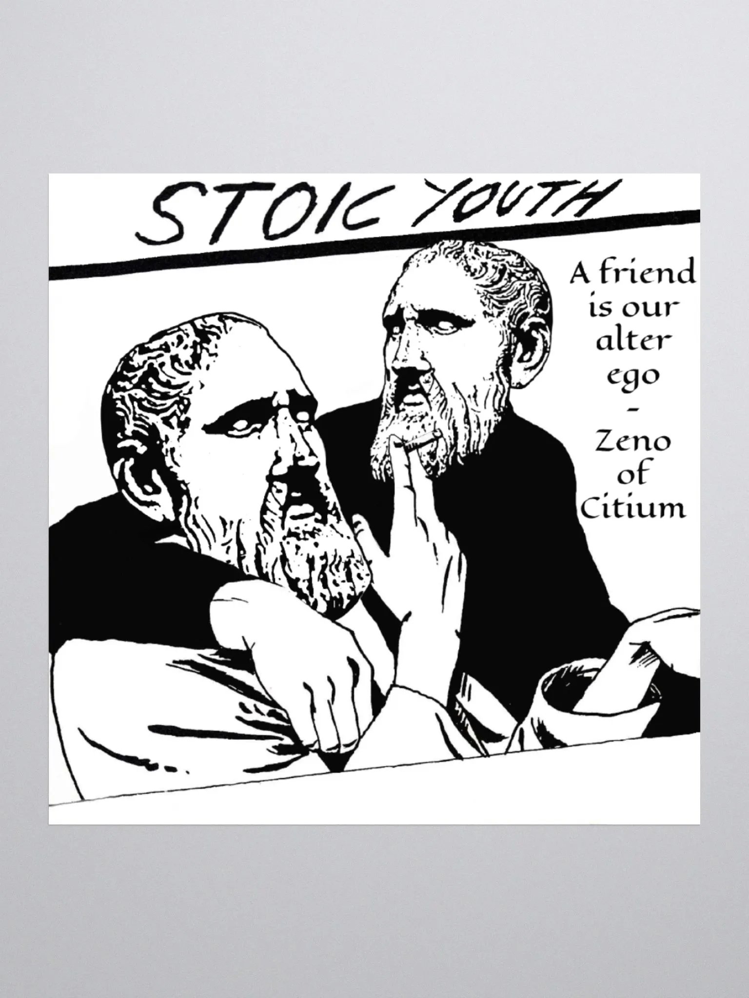 Stoic Youth Zeno of Citium quote Kiss Cut Stickers product image (1)