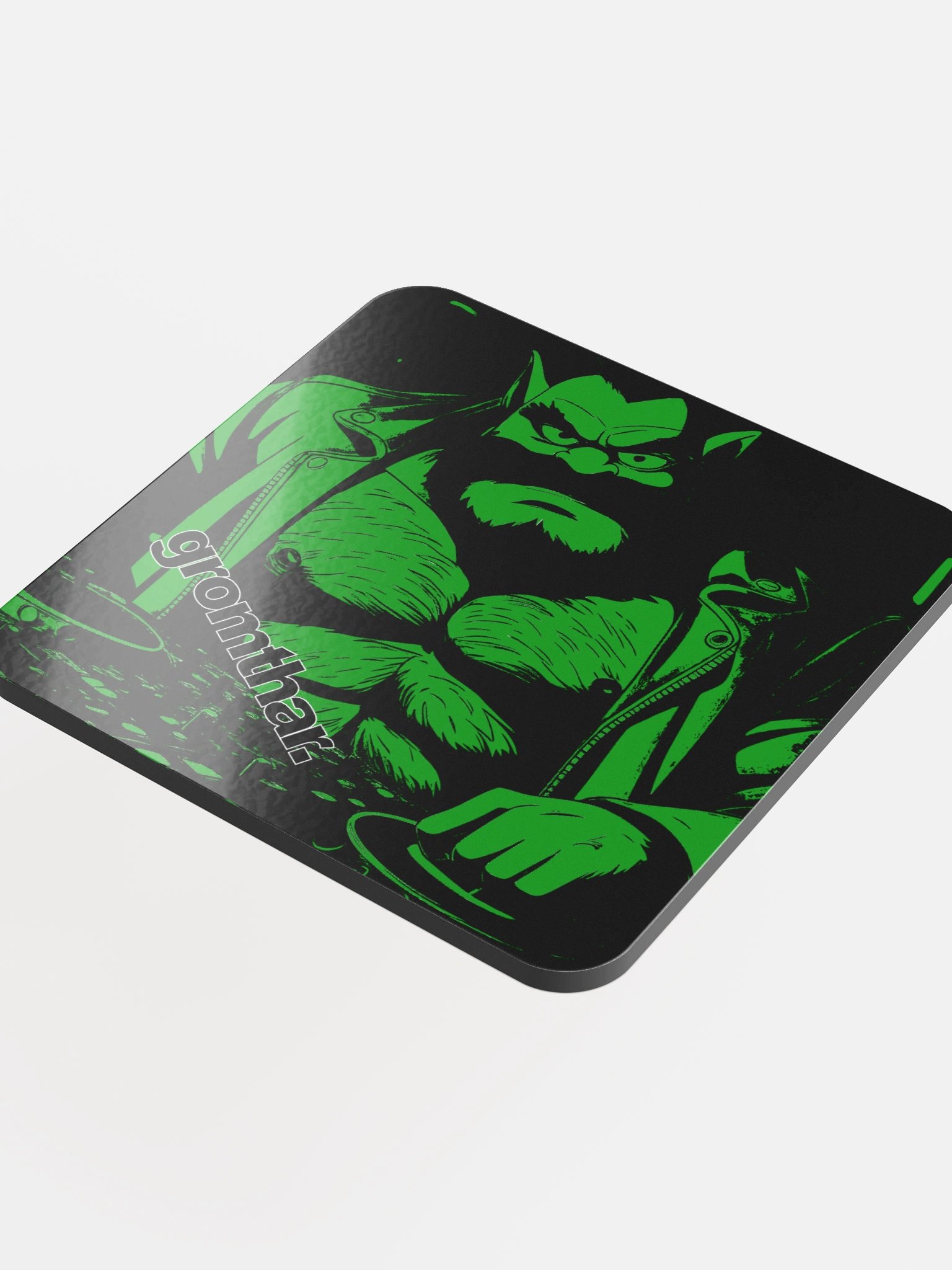 Gromthar's Angry Beats Glossed Cork Coaster product image (4)