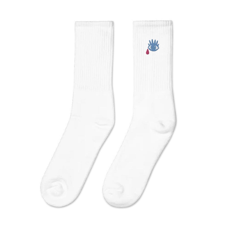 WLS Embroidered Crew Socks - Crying Eye product image (3)