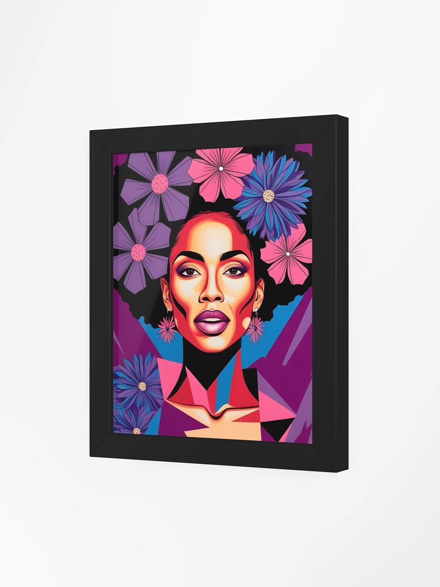 Floral Afro Stylized Framed Poster product image (19)